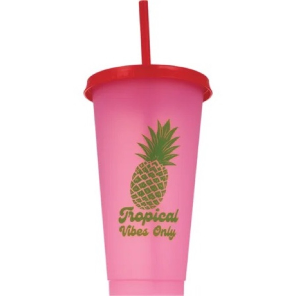 FREE WITH ANY BUNDLE!! 24-Ounce Color Change Tumbler "Tropical Vibes Only" NEW
